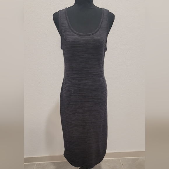 Gray Striped Light Weight Sweater Dress (M) - Picture 9 of 17